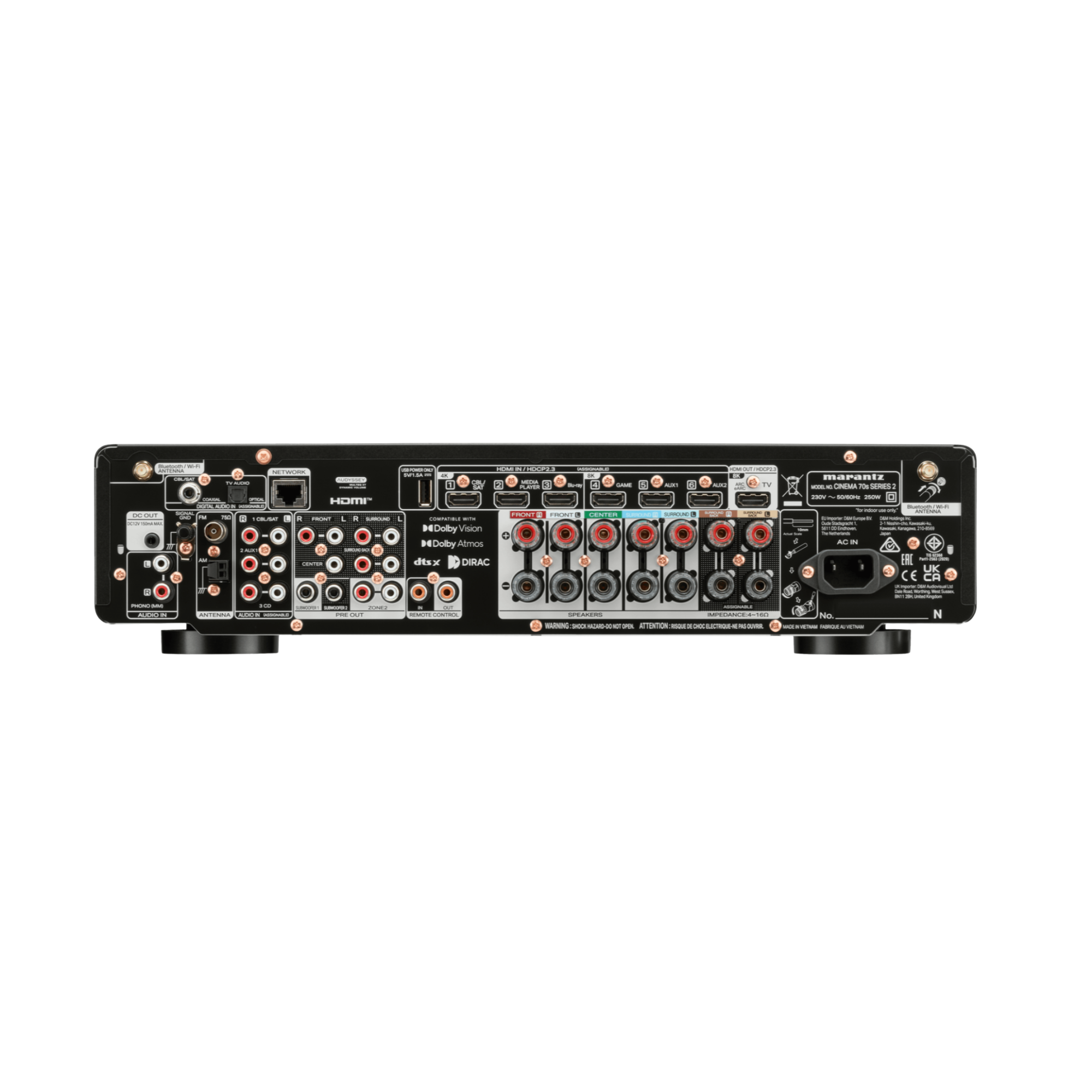 Marantz Cinema 70 Series 2 AV Receiver, black back