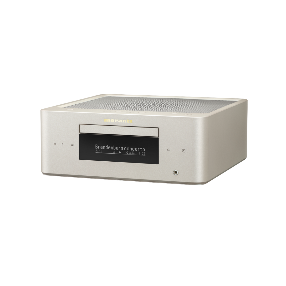 Marantz MCR 60n DAB in Champagne Gold, angled left
