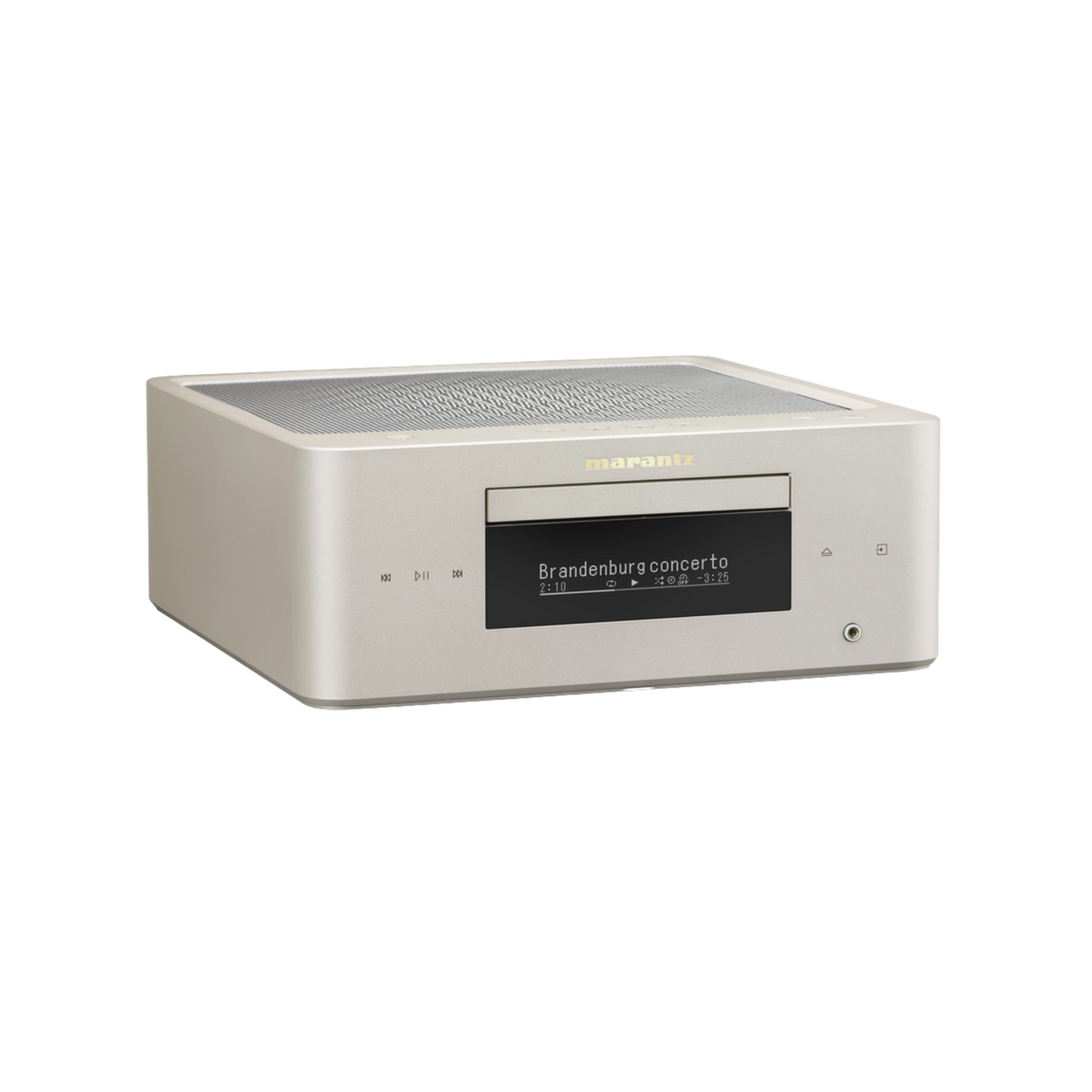 Marantz MCR 60n DAB in Champagne Gold, angled right