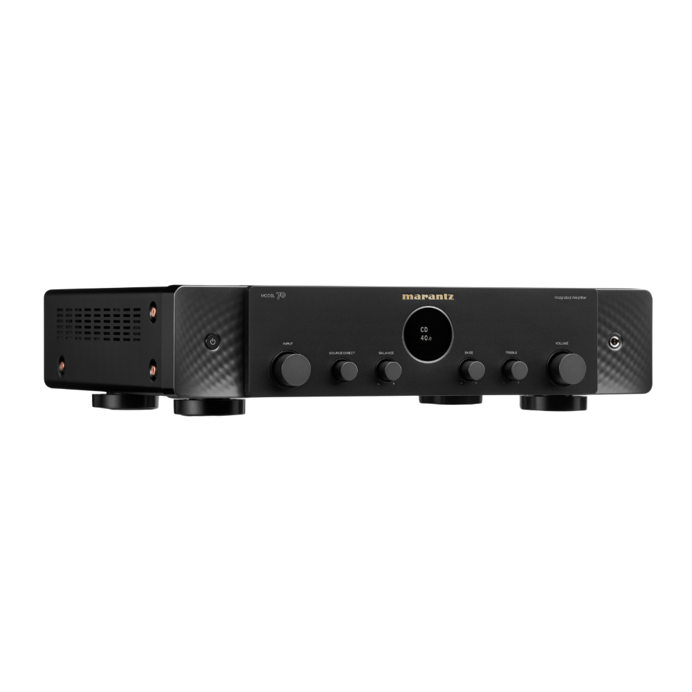 Marantz Model 70 Integrated Amplifier in black, angled to the right