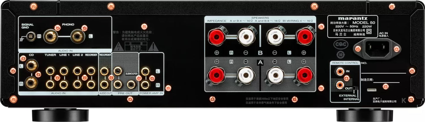 Marantz Model 50 Premium Amplifier rear panel