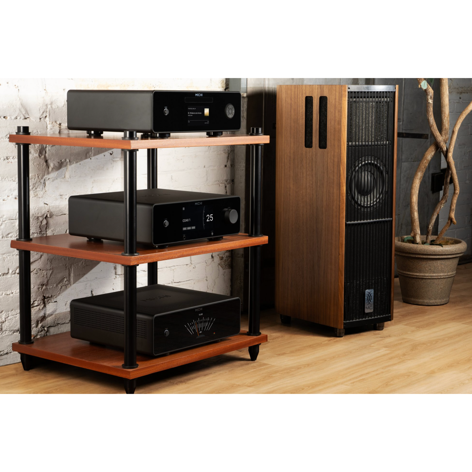 Michi P430 Preamplifier, in room setup