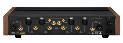 Mobile Fidelity (MoFi Electronics) MasterPhono Phono Stage in walnut. Back image