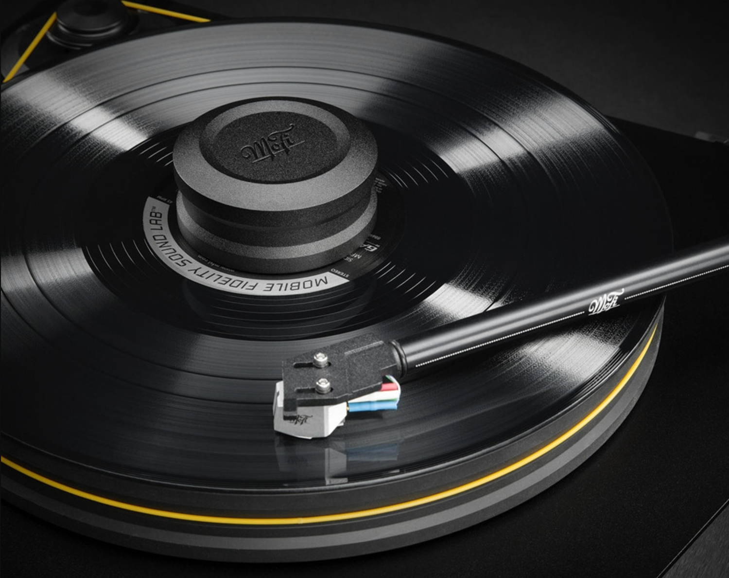 Mobile Fidelity Super Heavyweight Noise Dissipation Record Weight; 12.96 oz, image shows on vinyl