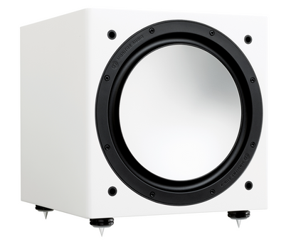 Monitor Audio Silver W-12 6G Subwoofer in Satin White, no grille
