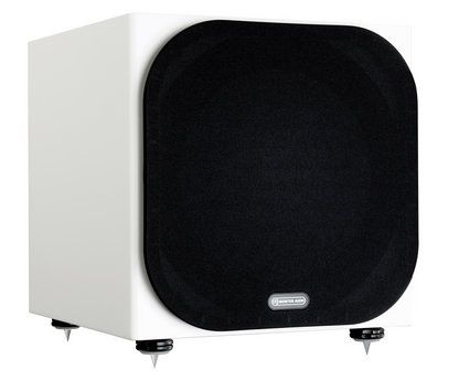 Monitor Audio Silver W-12 6G Subwoofer in Satin White, with grille