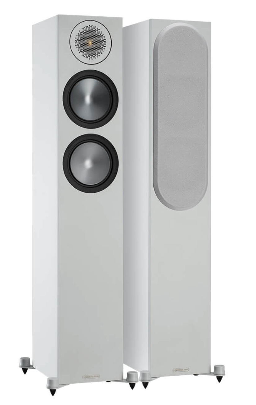 Monitor Audio Bronze 200 Floorstanding Speakers, pair in white
