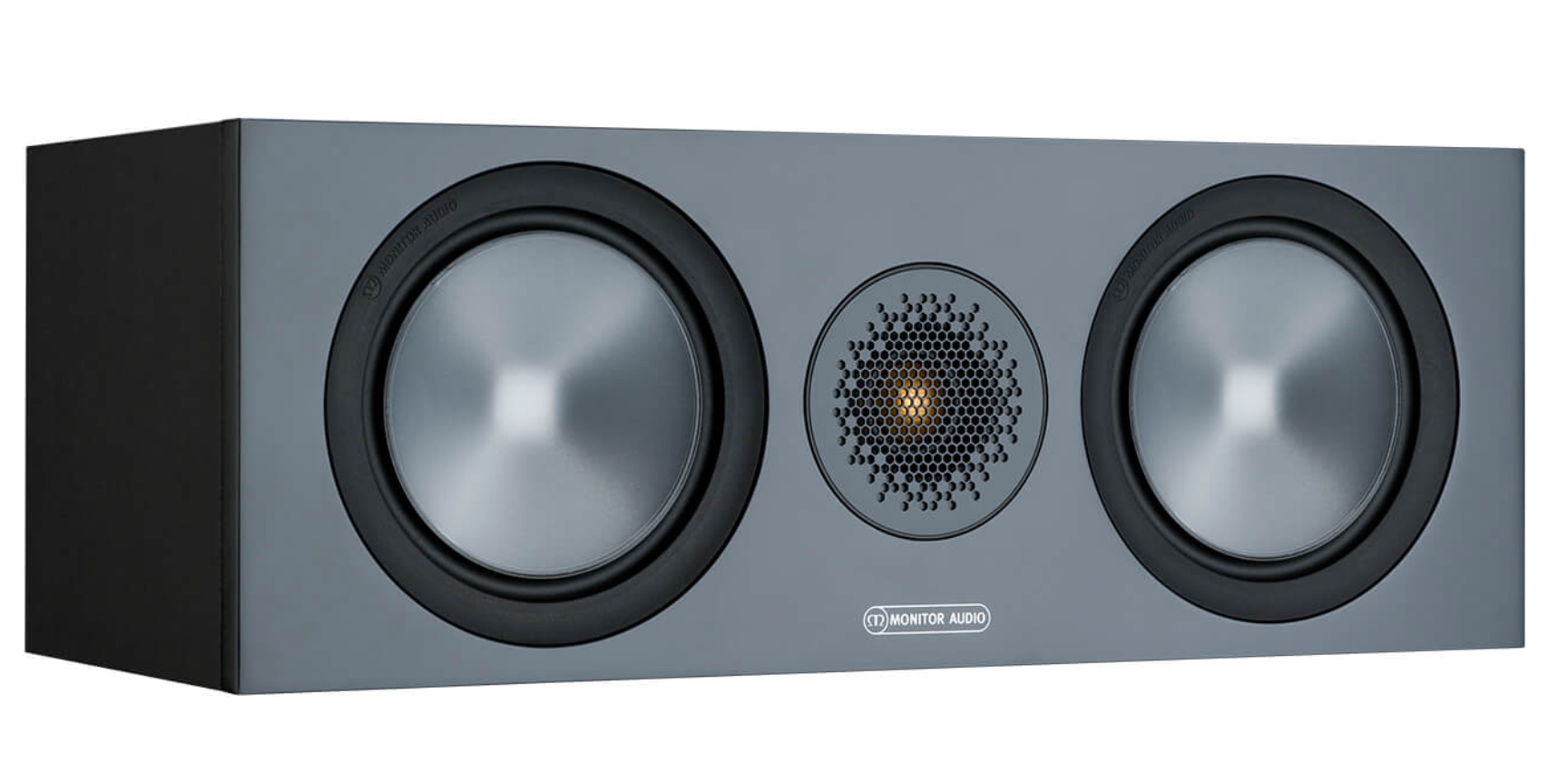 Monitor Audio Bronze C150 Centre Speaker in black, angled view