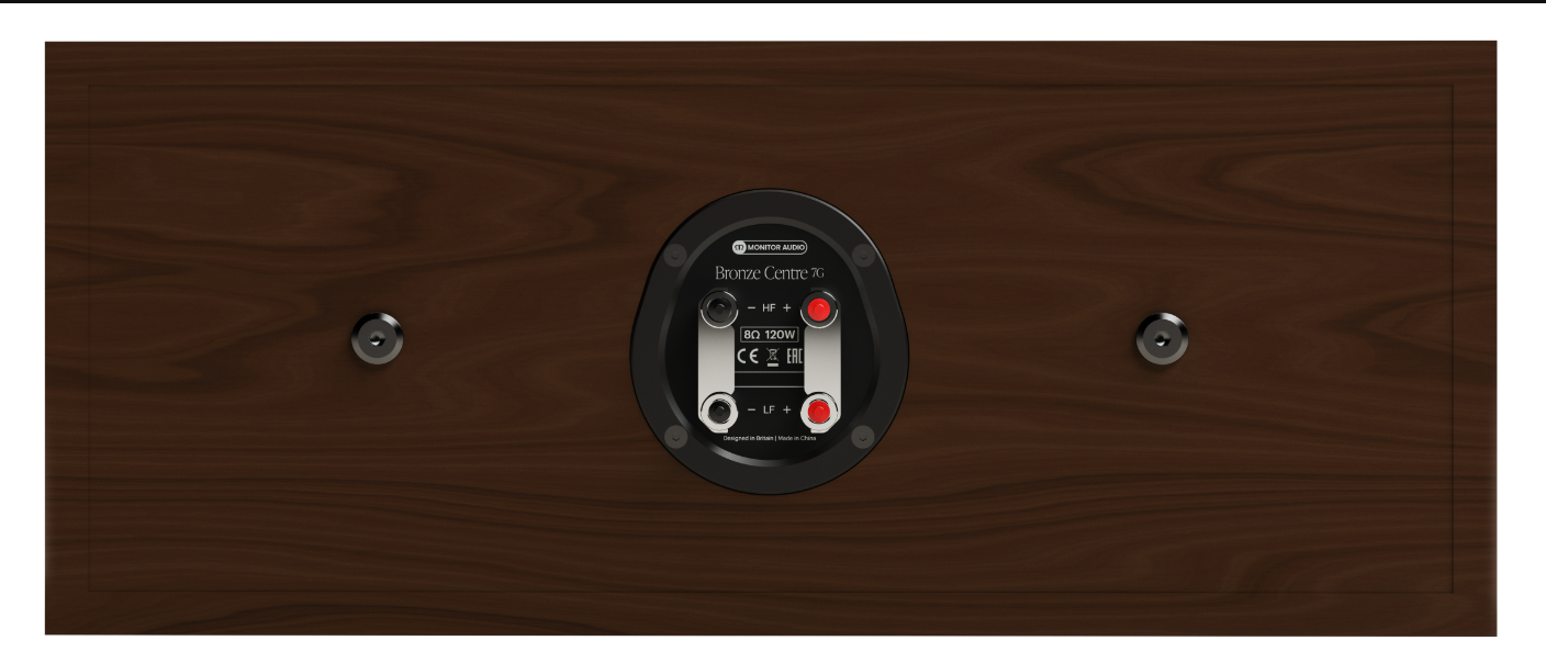 Monitor Audio Bronze Centre 7G Centre Speaker in walnut, back