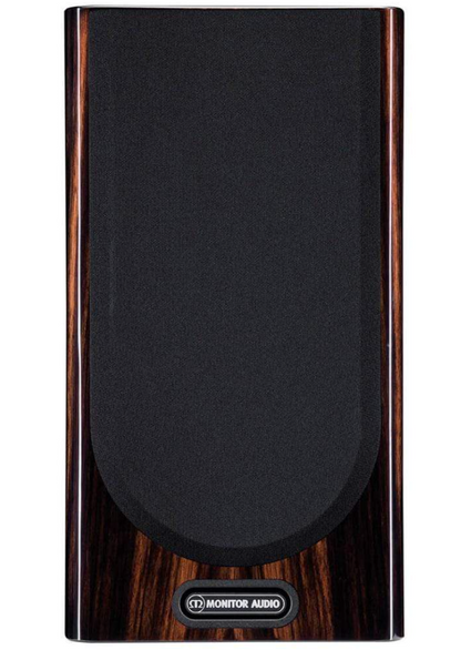 Monitor Audio Gold 100 5G Bookshelf Speakers In Piano Black, Front with Grille