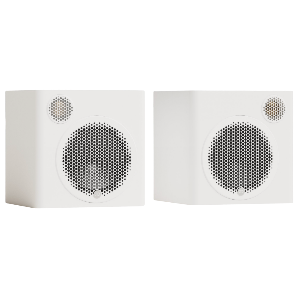 Monitor Audio Radius 1(4G) Bookshelf Speaker  pair in Satin White, front