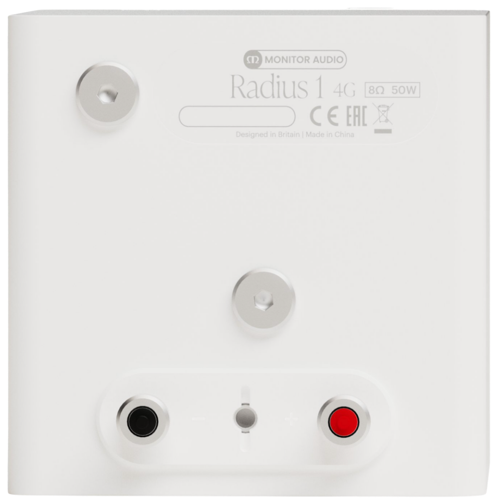 Monitor Audio Radius 1(4G) Bookshelf Speaker  in Satin White, rear