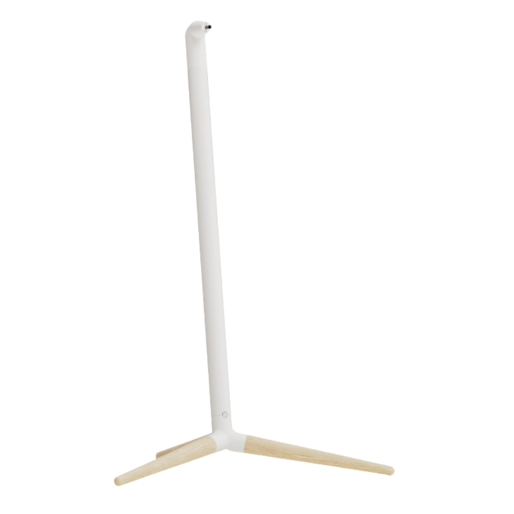 Monitor Audio Radius Floor Stand (4G) Speaker Stands in White, individual stand, angled