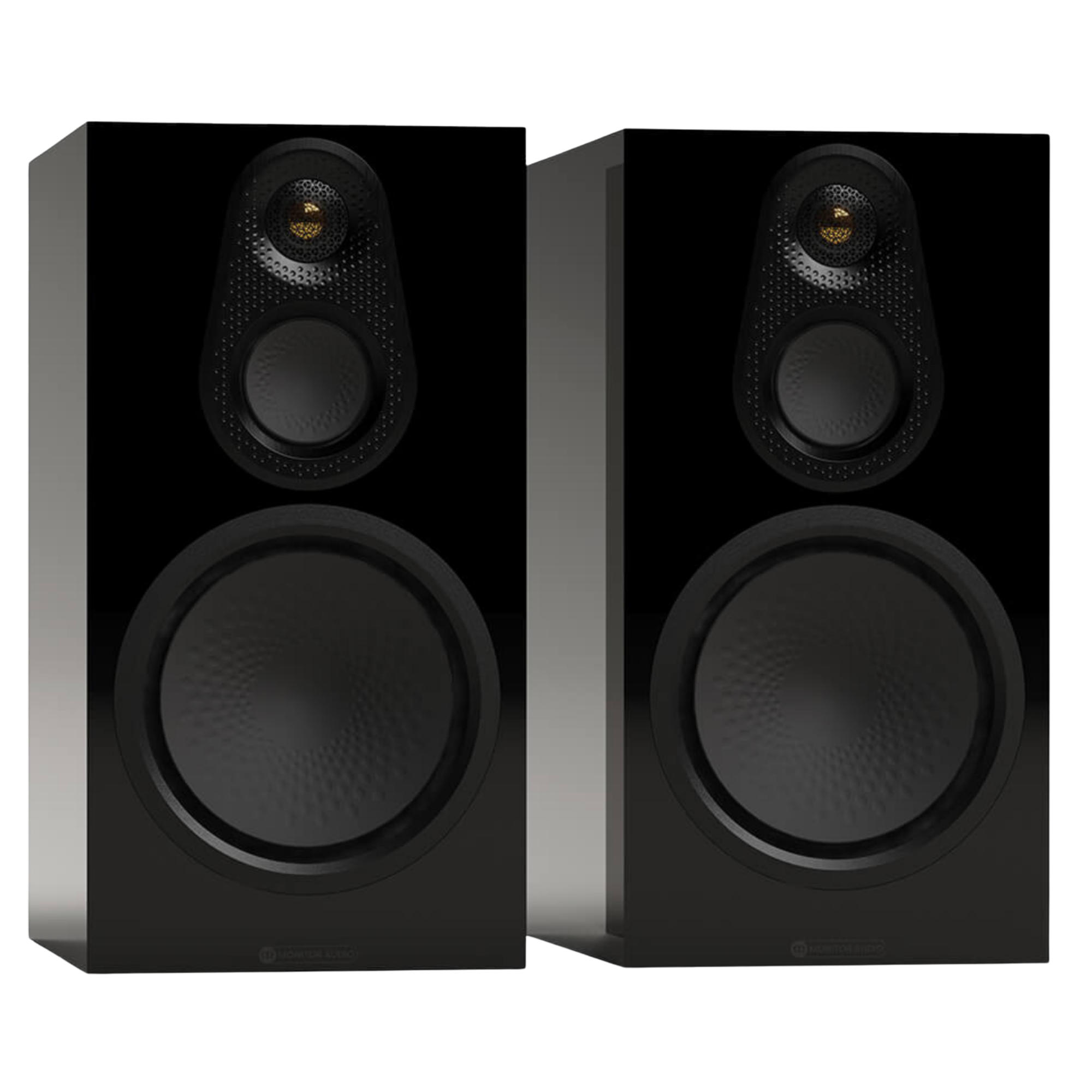 Monitor Audio Silver 100 8G Standmount Speakers  in High Gloss Black without grilles