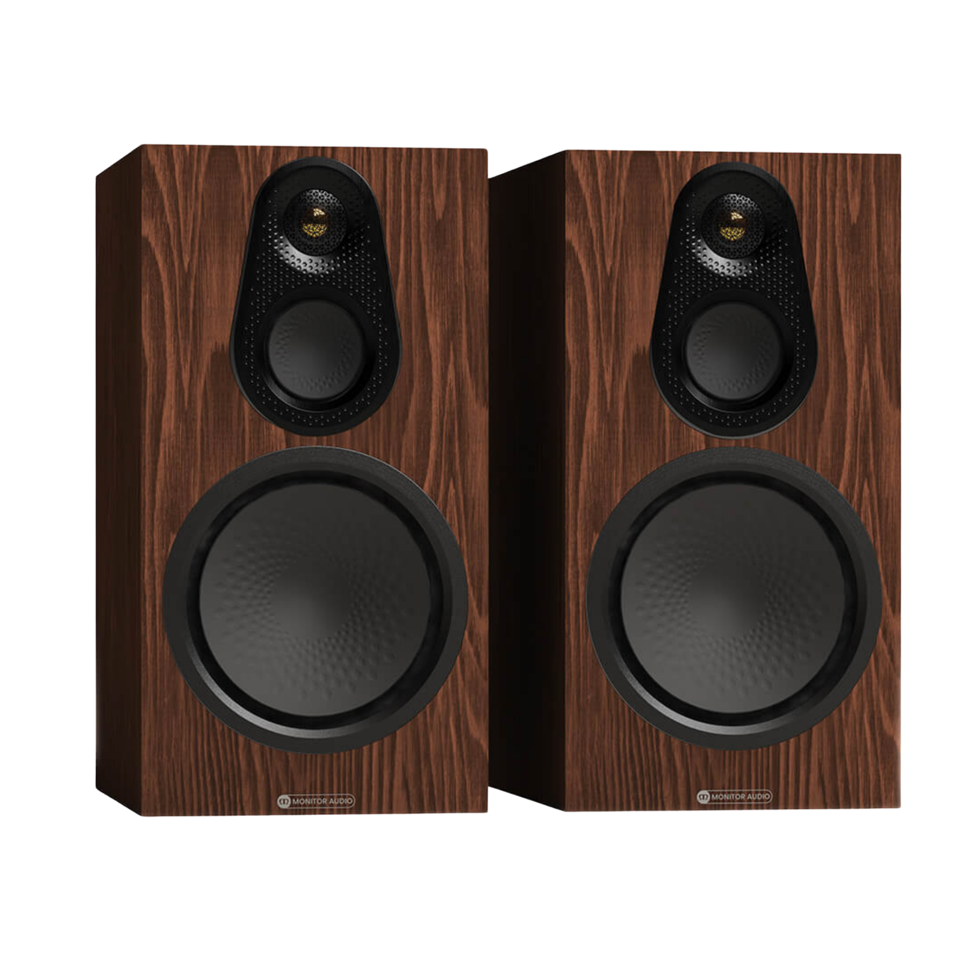 Monitor Audio Silver 100 8G Standmount Speakers  in European Walnut without grilles