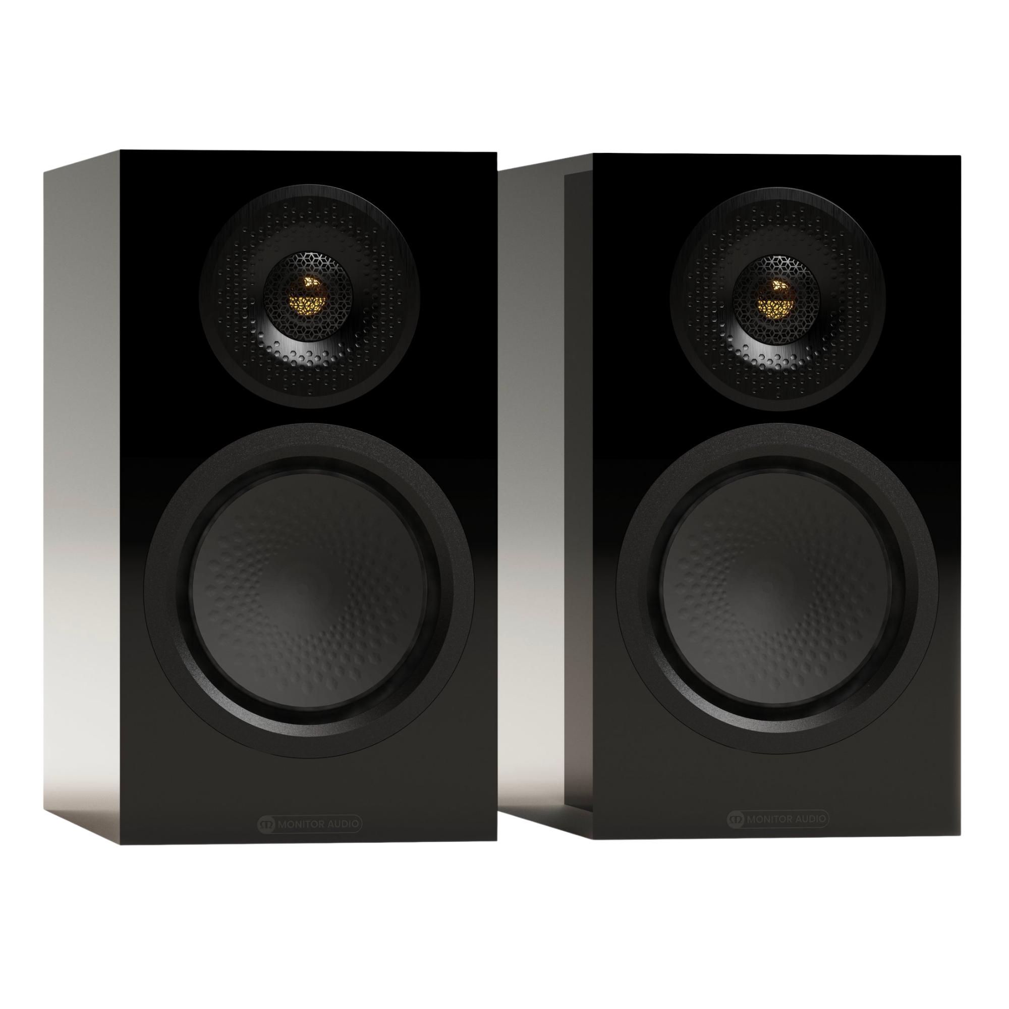 Monitor Audio Silver 50 8G Bookshelf Speakers in High Gloss Black without grilles