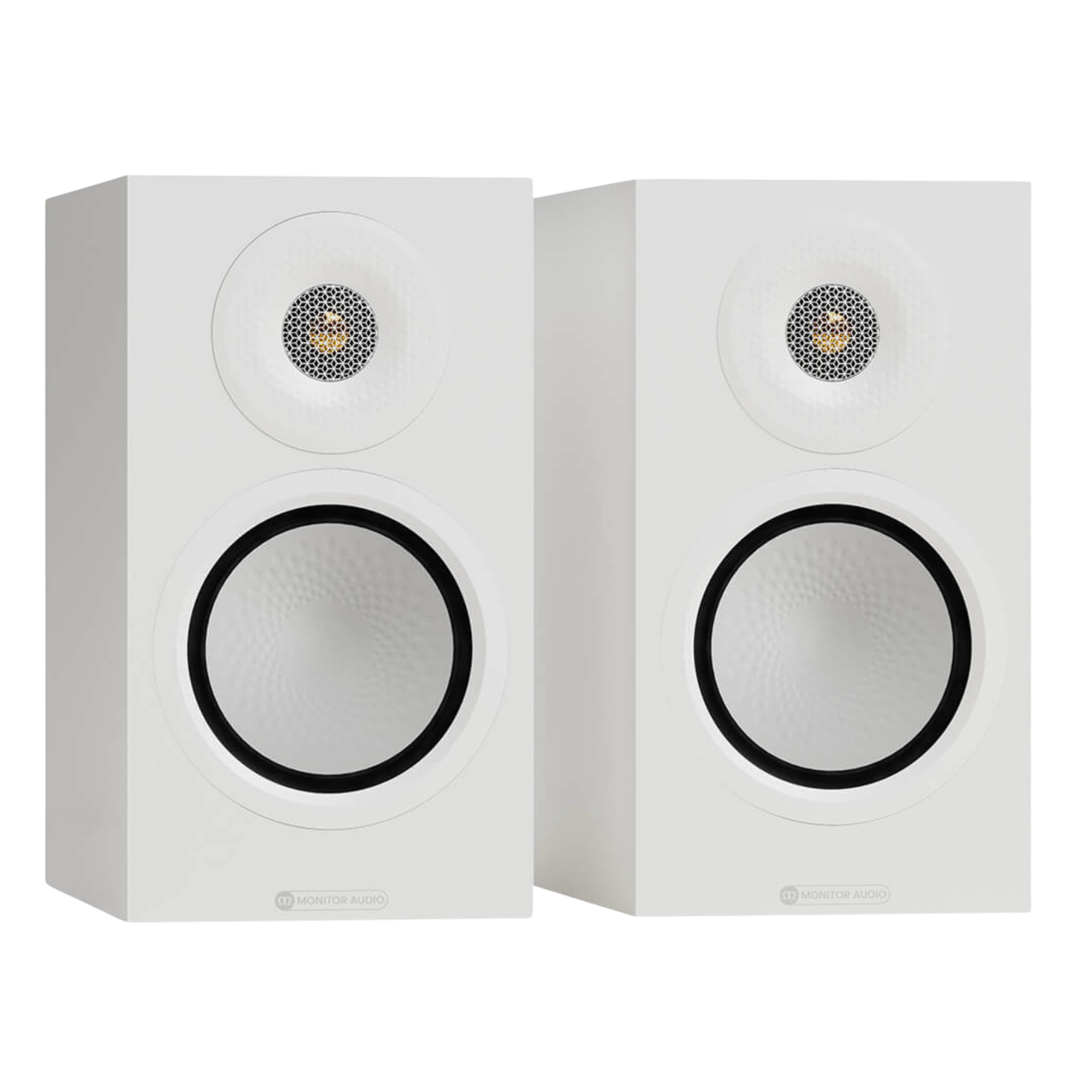 Monitor Audio Silver 50 8G Bookshelf Speakers in Satin White without grilles