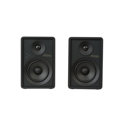 Onkyo GX-30ARC Powered Speakers in Black pair.  Front no Grille, no stands