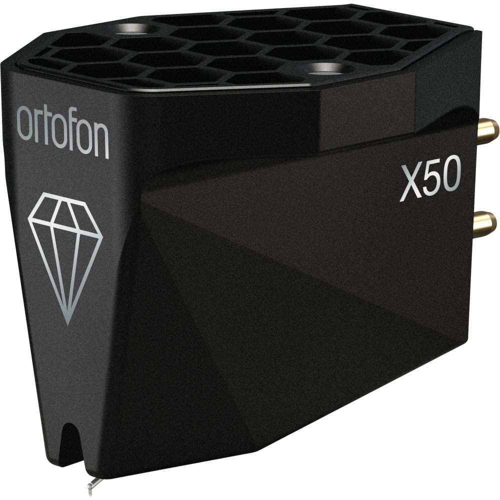 Ortofon Hi-Fi MC X50 Moving Coil Cartridge, angled left and top
