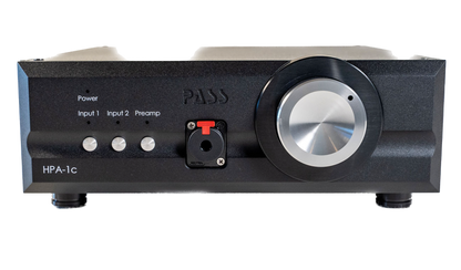 Pass Labs HPA-1C Stereo Headphone Amplifier in Black front,
