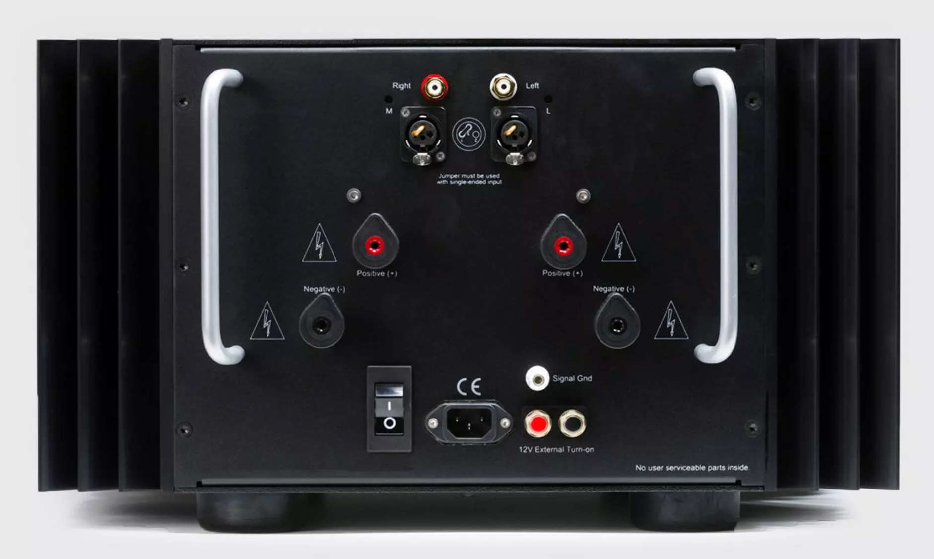 Pass Labs X350.8 Power Amplifier, back of unit
