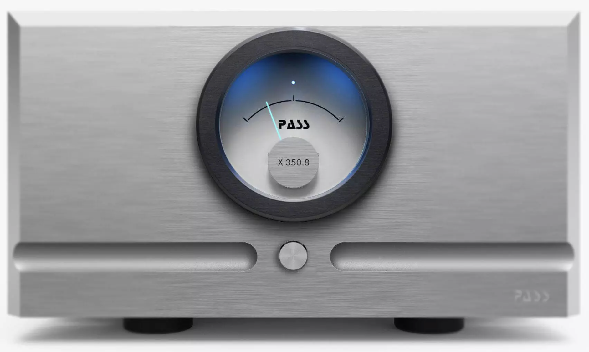 Pass Labs X350.8 Power Amplifier, front of unit 