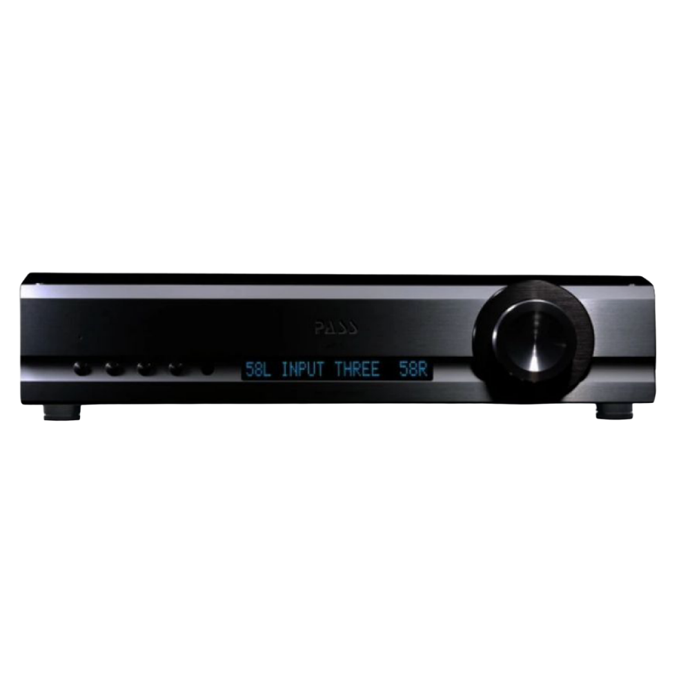 Pass Labs XP-12 Preamplifier in Black, front