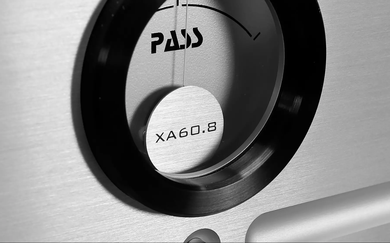 Pass Labs XA60.8 Monoblock Amplifier (Pair). closeup of dial
