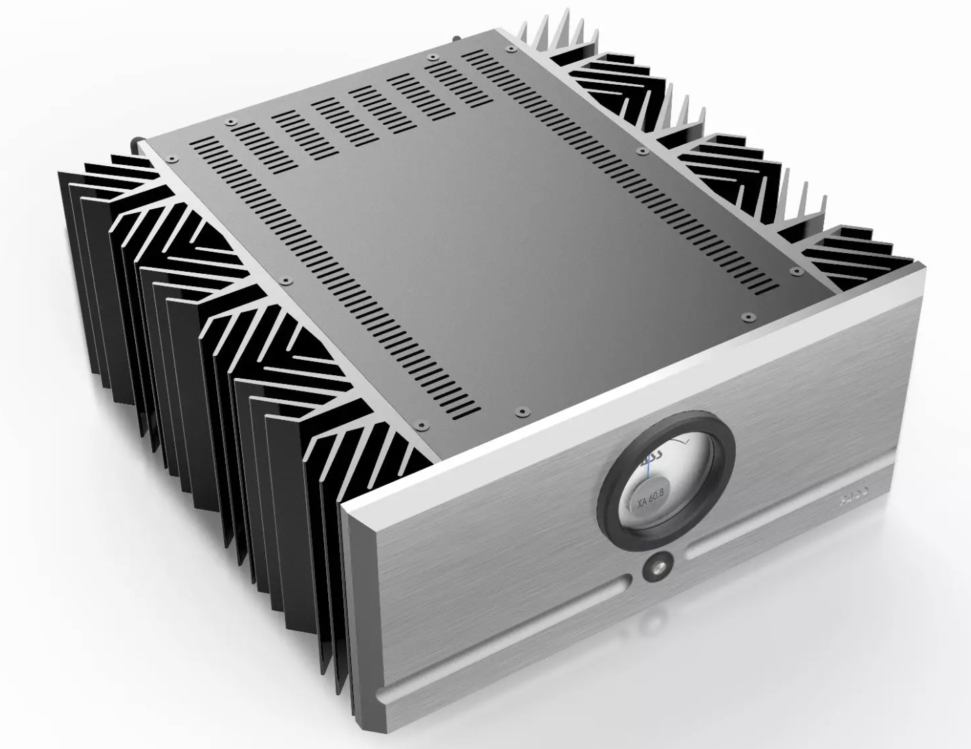 Pass Labs XA60.8 Monoblock Amplifier (Pair), top, front and side view