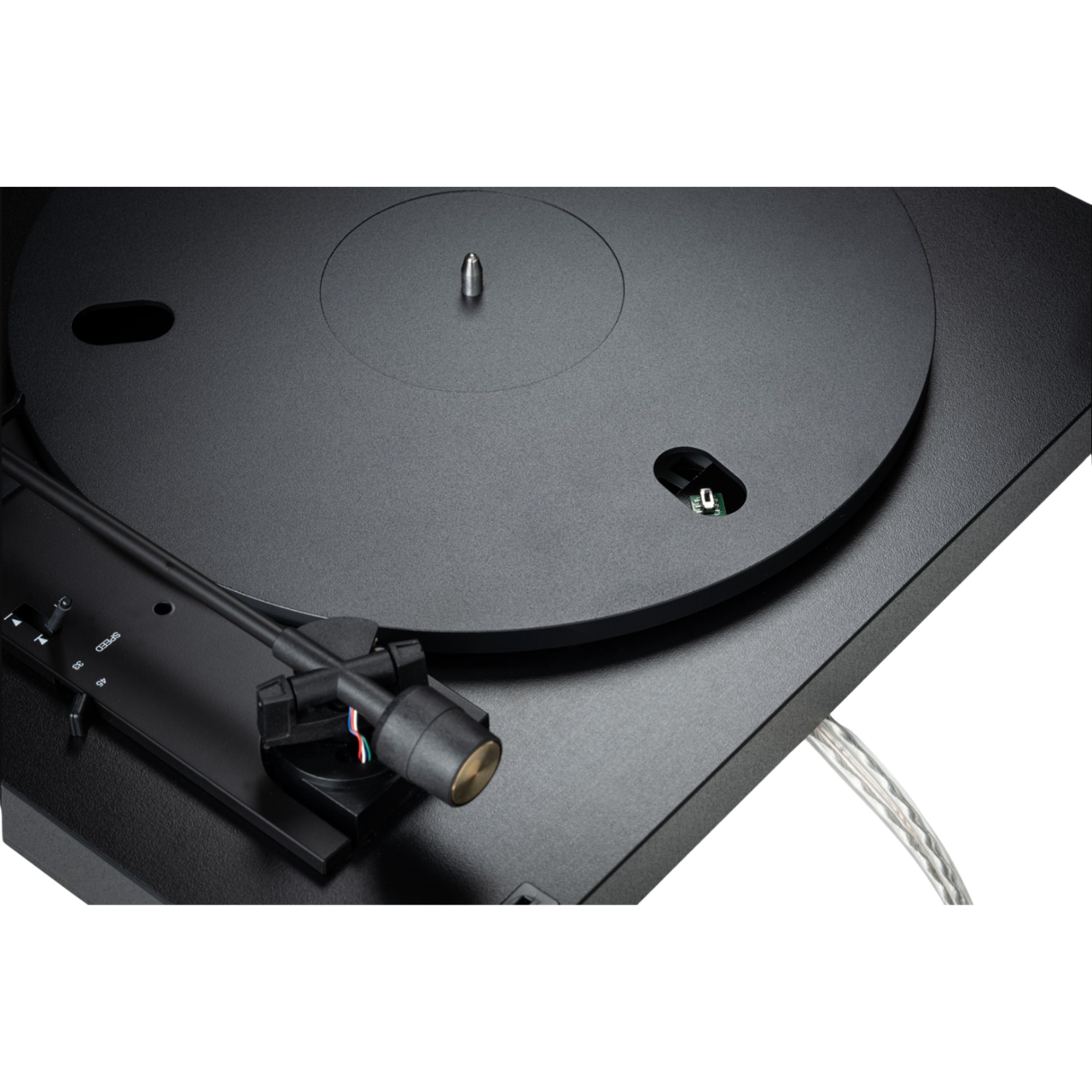 ProJect A1.2 Automat Turntable with Ortofon OM 10 Cartridge. closeup