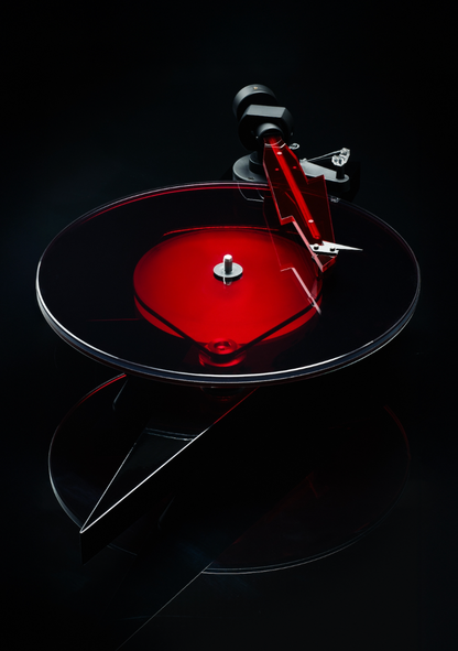 ProJect AC/DC Special Edition Turntable with Ortofon Red Cartridge, closeup