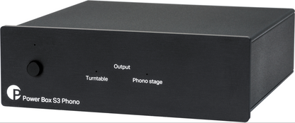 ProJect Power Box S3 Phono Power Supply.  Black front image