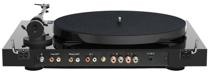 Project Juke Box E1 Turntable with Ortofon OM5e Cartridge in High Gloss black, rear