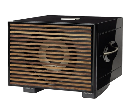 REL S/550 Subwoofers in Black with wooden grille