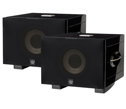 REL S/550 Subwoofer pair in Black with grille