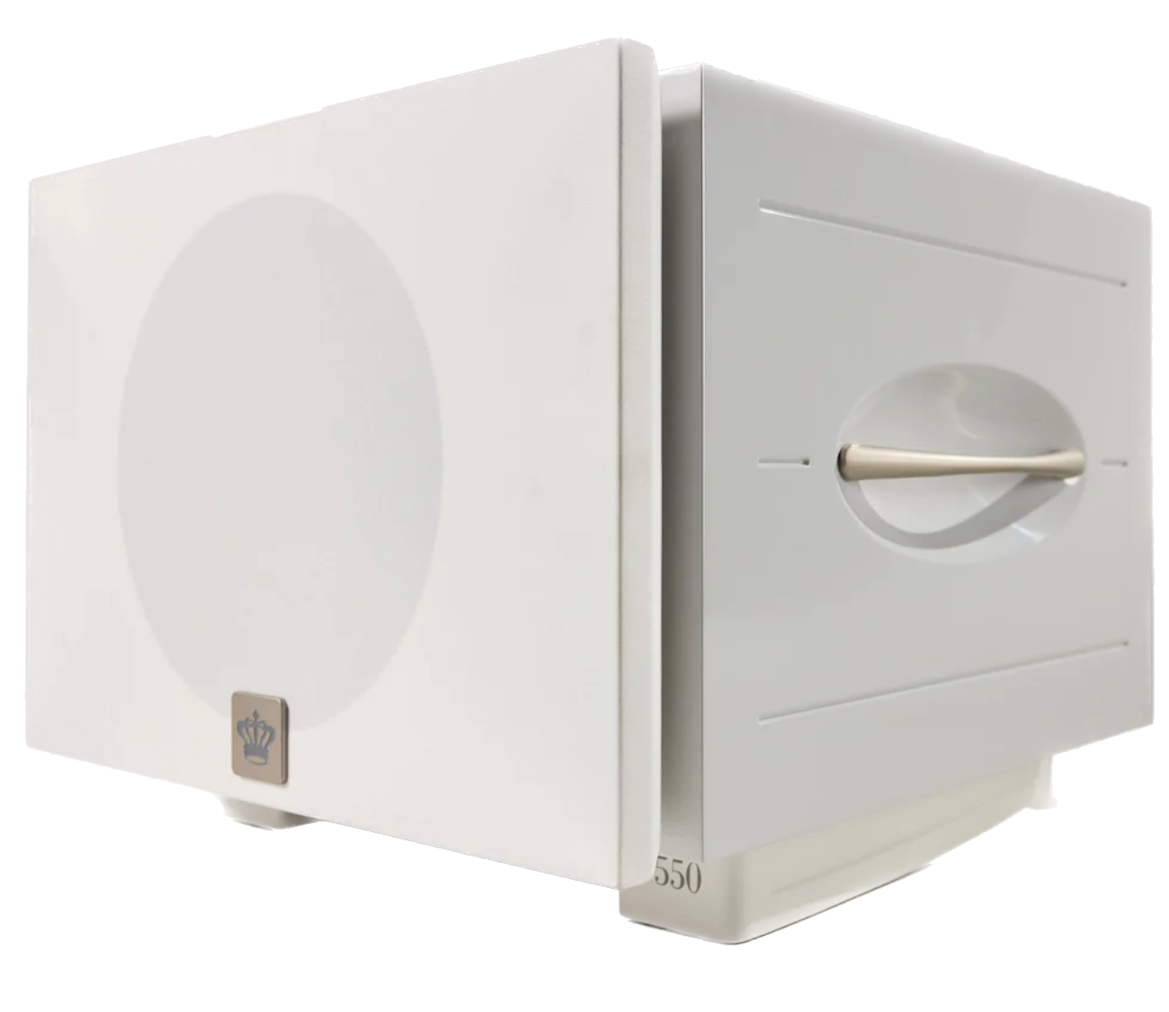 REL S/550 Subwoofer in White with grille