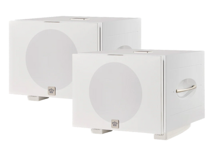 REL S/850 Subwoofer in white, pair with grille