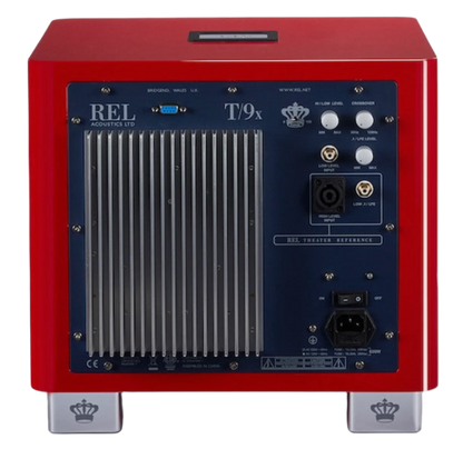 REL T/9x Subwoofer Limited Edition Italian Racing Red, back