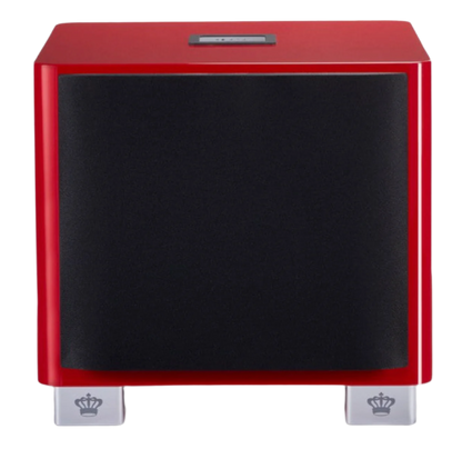 REL T/9x Subwoofer Limited Edition Italian Racing Red, front with grille