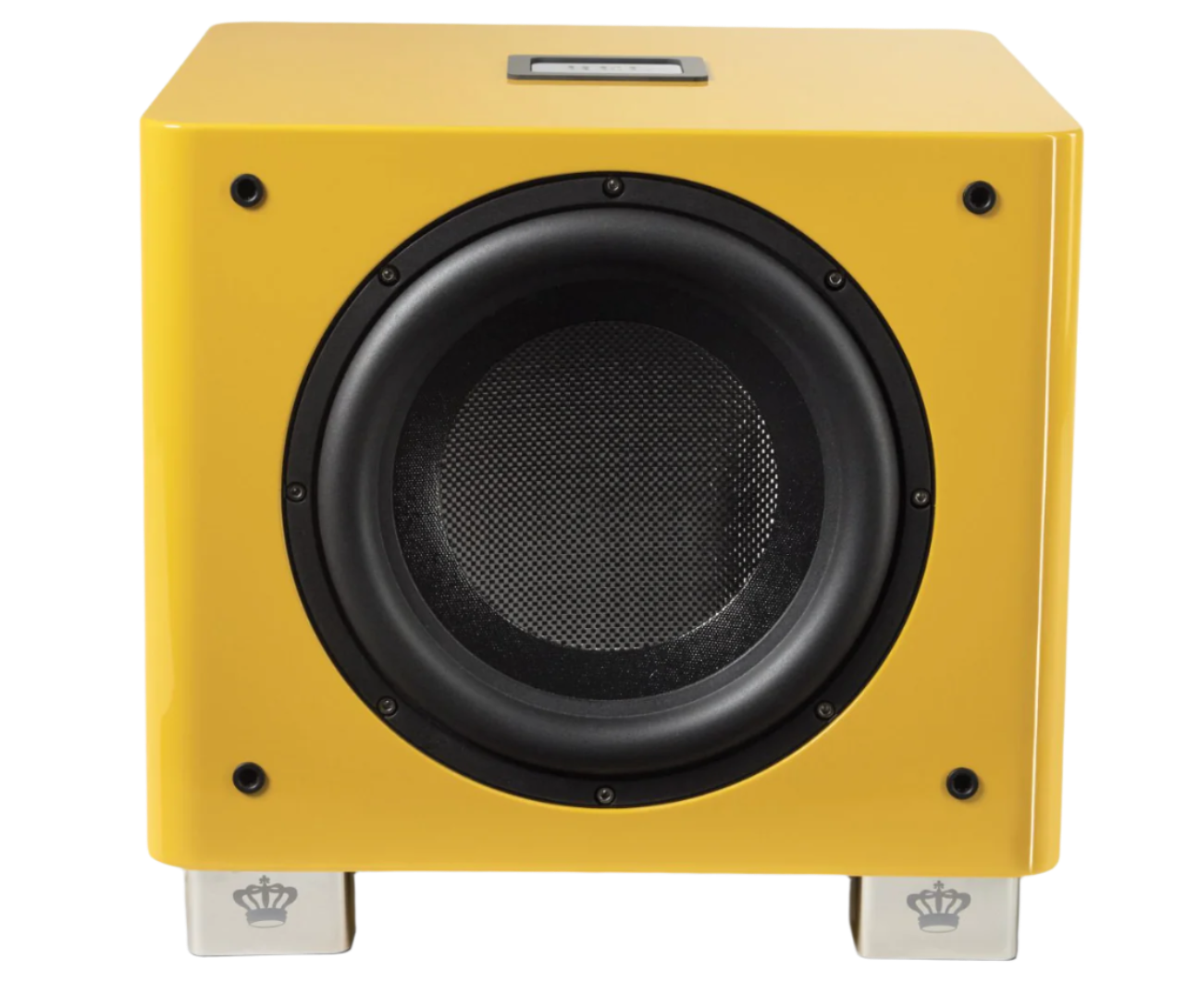 REL T/9x Subwoofer Limited Edition Le Mon Yellow, front no grille