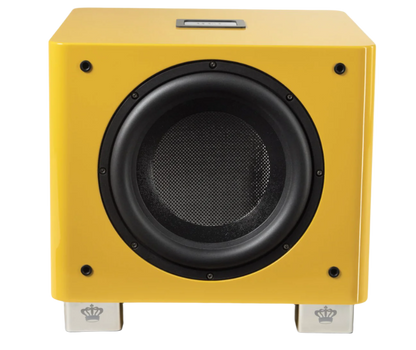 REL T/9x Subwoofer Limited Edition Le Mon Yellow, front no grille