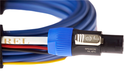 REL BassLine Blue Cable, closeup