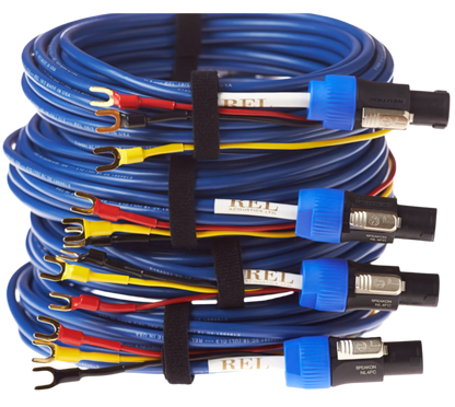 REL BassLine Blue Cables