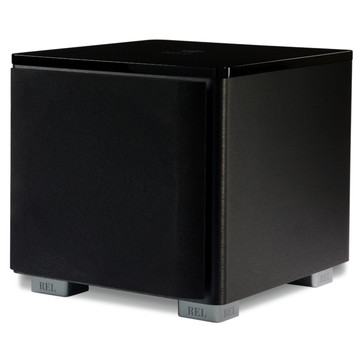 The REL Acoustics HT1205 MKII subwoofer. Front image, with grille