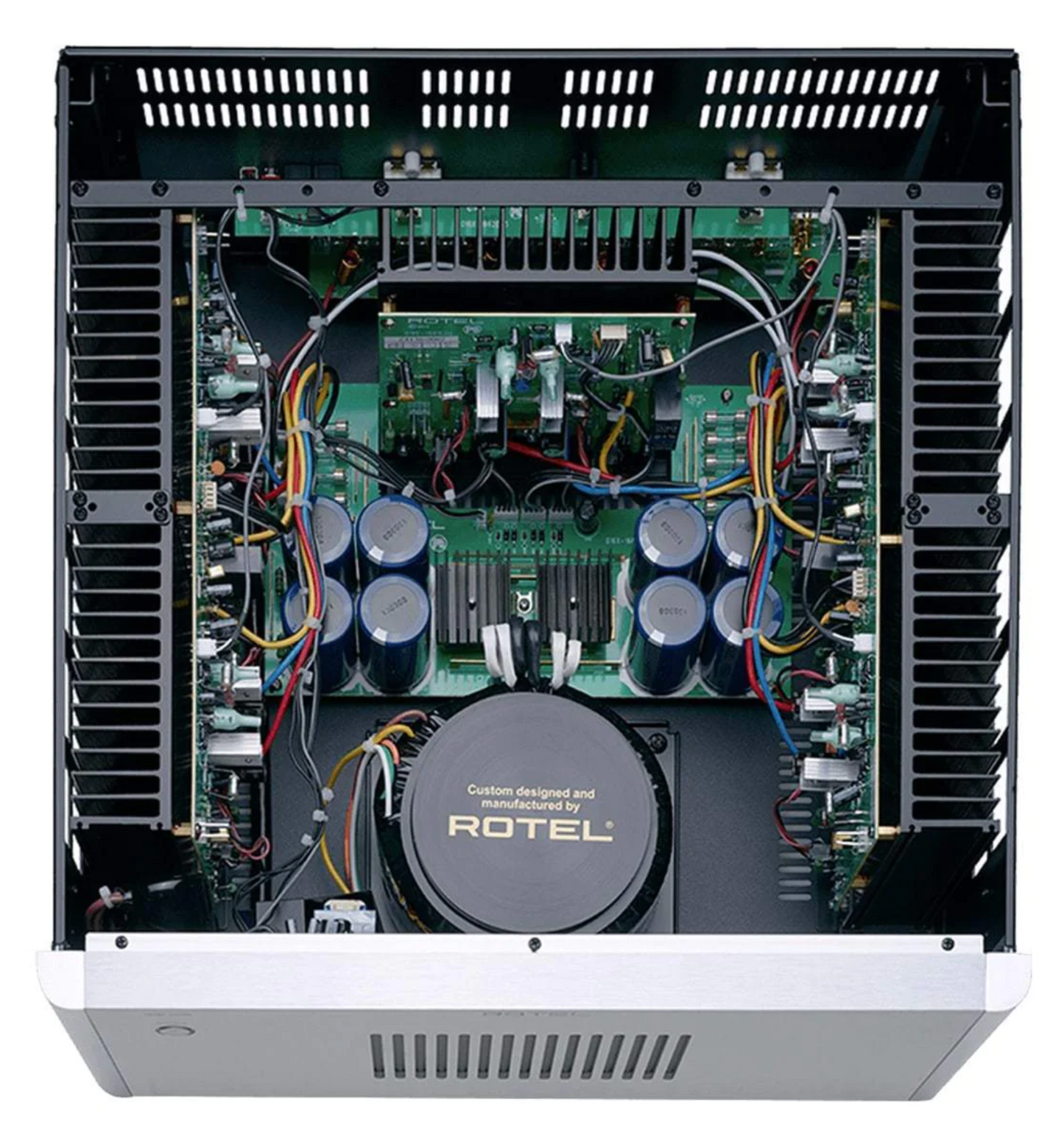 Rotel RMB-1555 Multichannel Surround Power Amplifier, internal silver image