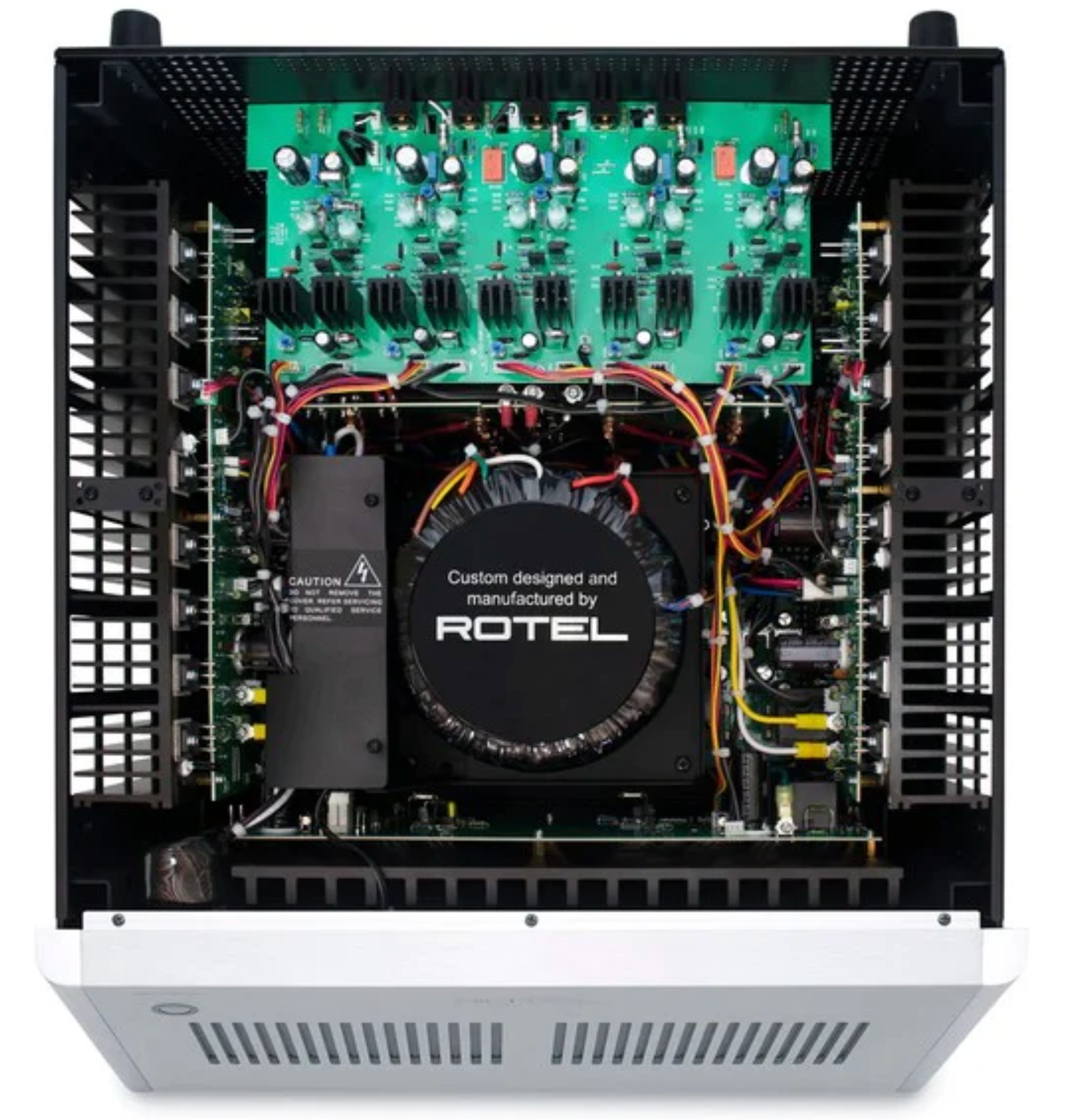 Rotel RMB-1585MKII Multi-Channel Power Amplifier. Silver internal image