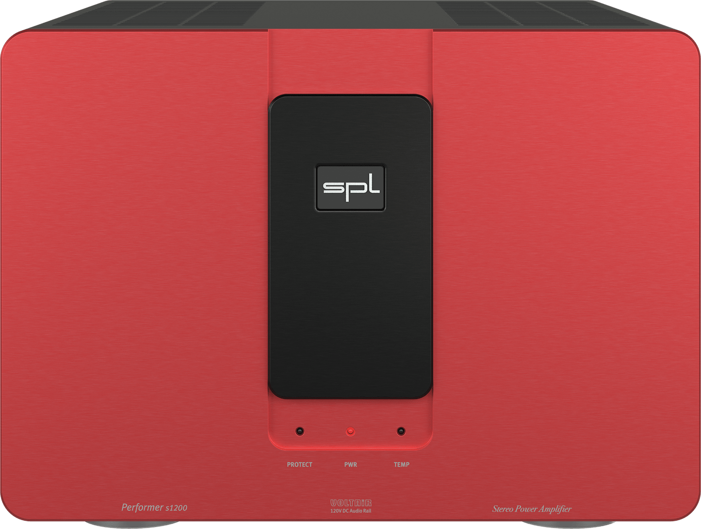 SPL Audio Performer s1200 Stereo Power Amplifier in red with black insert