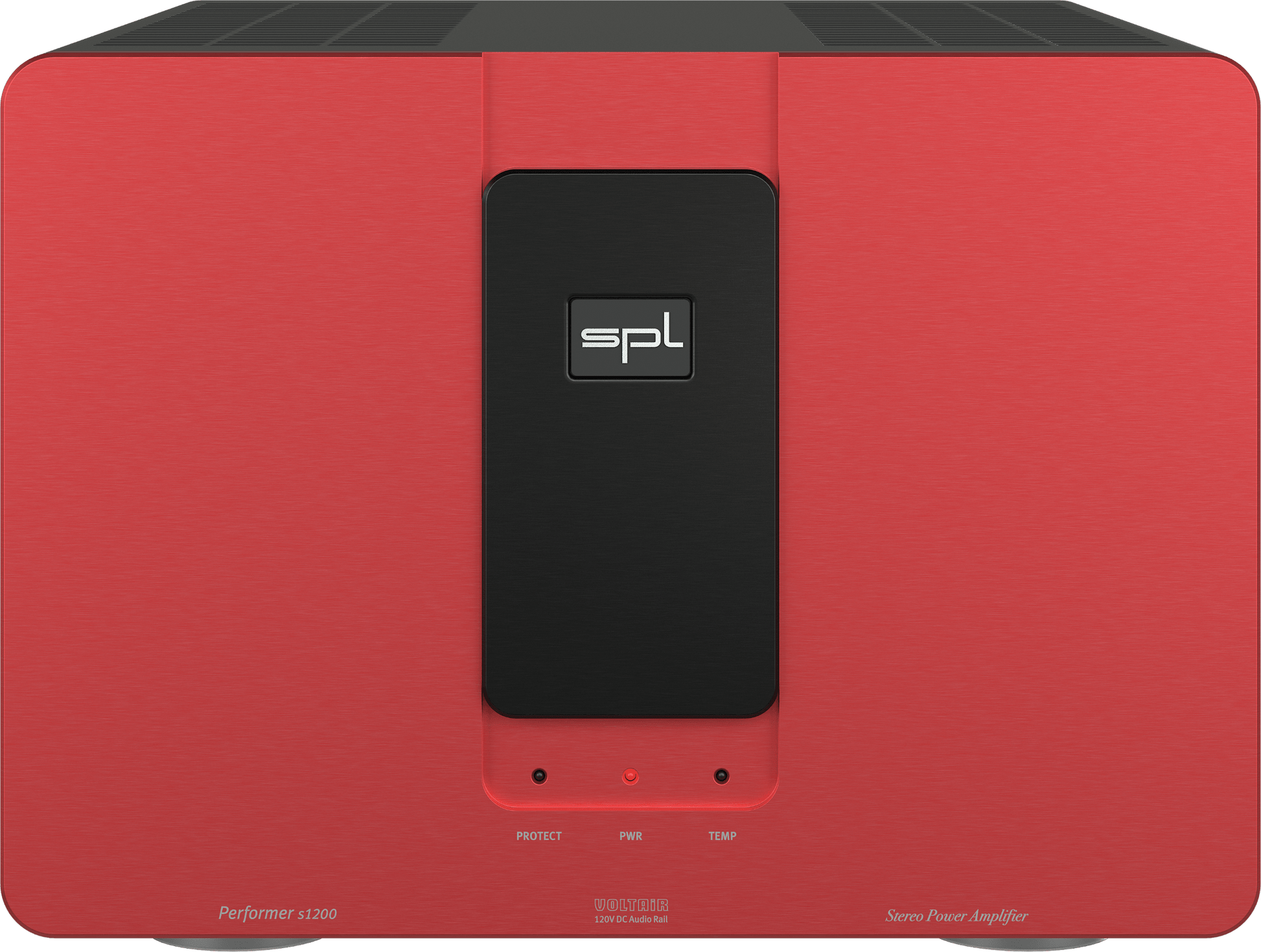 SPL Audio Performer s1200 Stereo Power Amplifier in red with black insert