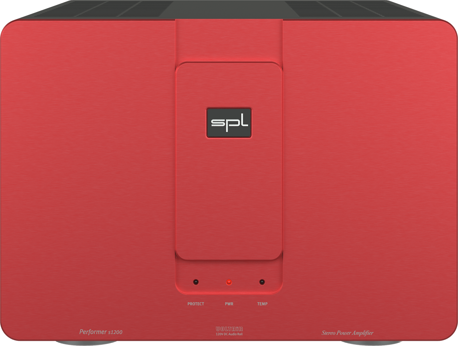 SPL Audio Performer s1200 Stereo Power Amplifier in red with red insert