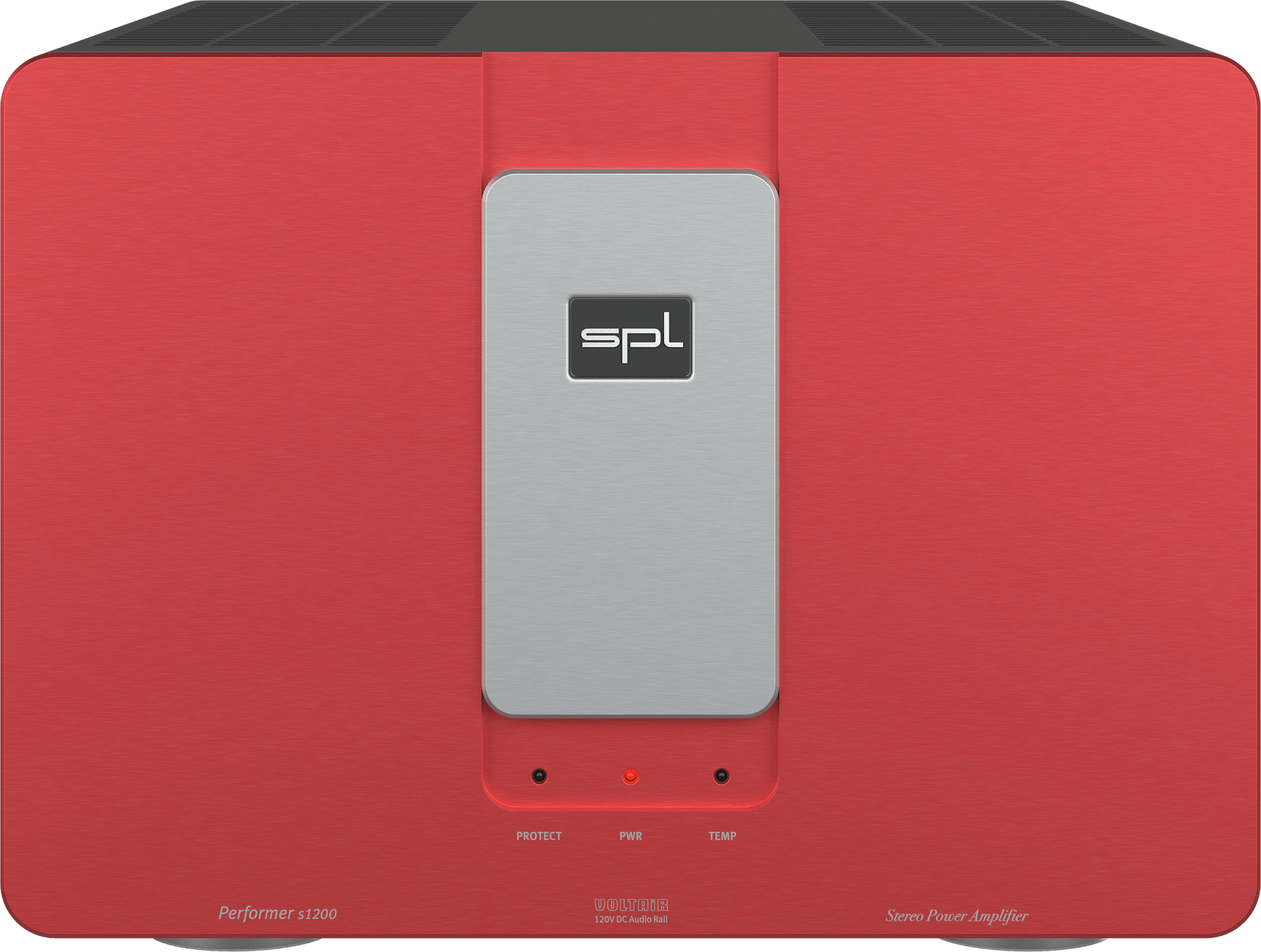 SPL Audio Performer s1200 Stereo Power Amplifier in red with silver insert